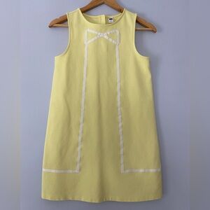 Janie and Jack Girls Yellow Sleeveless Bow Dress Size 12